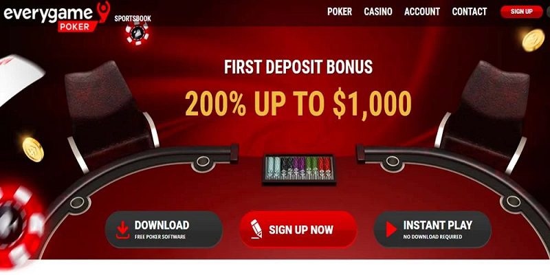 Get a free no deposit bonus at Everygame Casino 3